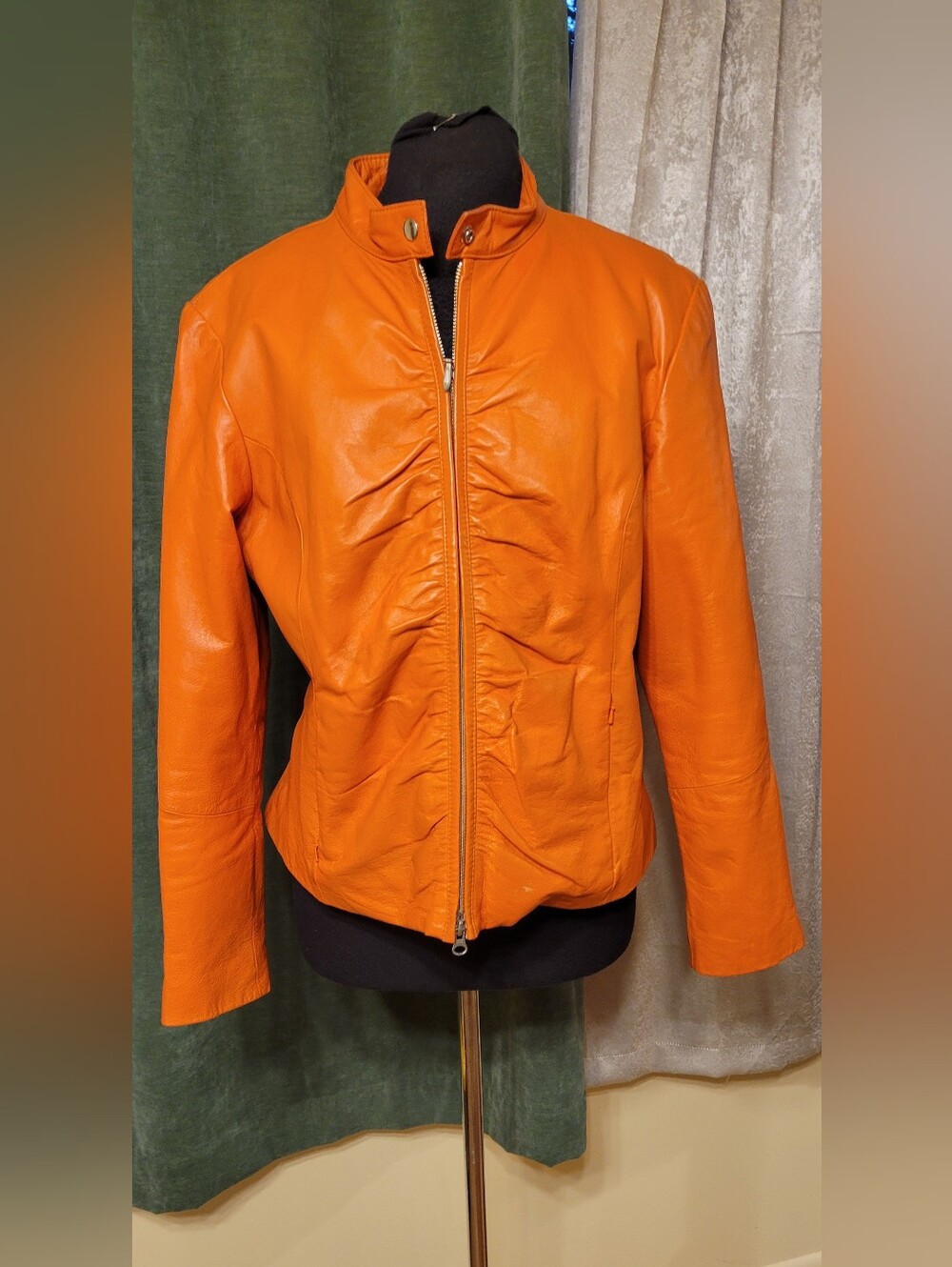 Wilsons Leather Orange Women's Leather Jacket